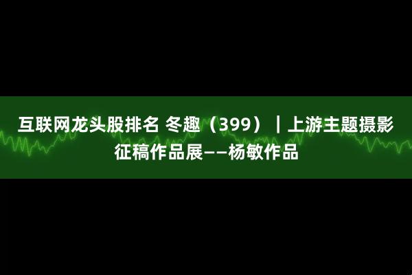 互联网龙头股排名 冬趣（399）｜上游主题摄影征稿作品展——杨敏作品